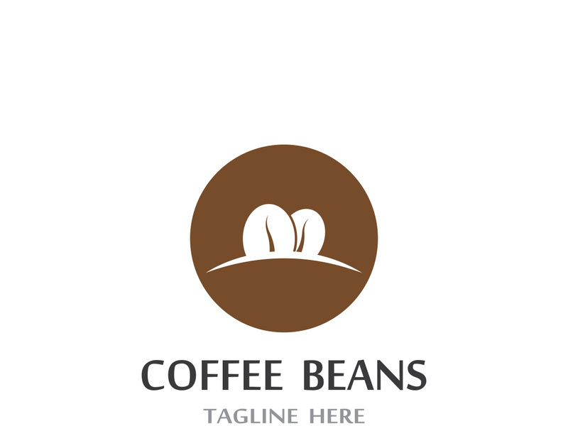 Coffee bean logo design.