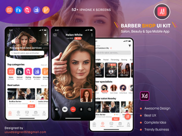 Barber Salon UI Kit preview picture