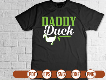 daddy duck t shirt Design preview picture