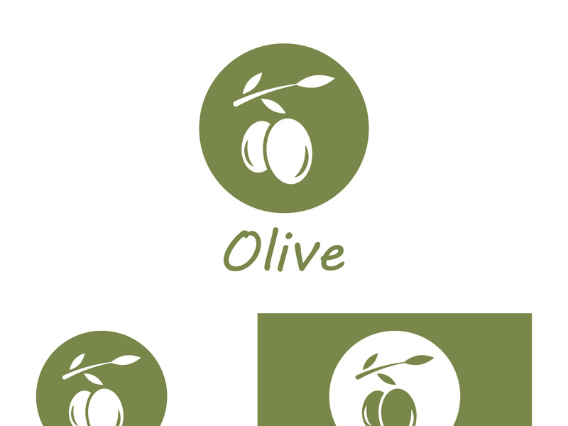 Olive fruit logo design.