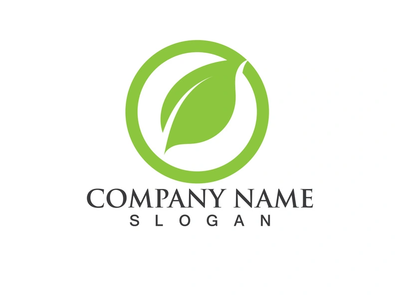 Green leaf logo Vector