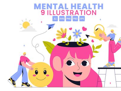 9 Mental Health Awareness Illustration