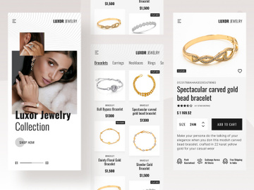 Women's Jewellery store app UI kit preview picture