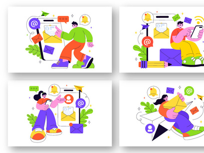 10 Email Service Illustration