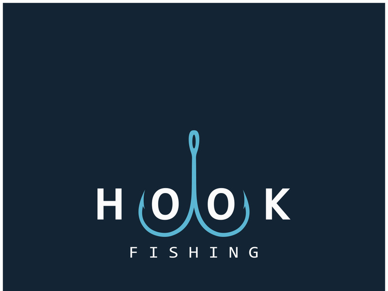 fishing hook logo design, fishing bait, fishing shop, tournament, angler, fishing community