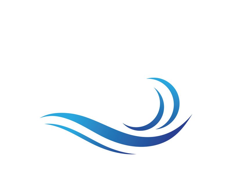 Water wave icon vector illustration design logo