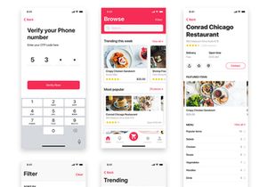 Food ordering & Delivery UI Kit for SKETCH