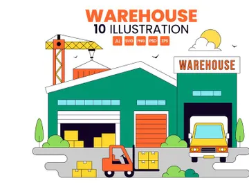 10 Warehouse Vector Illustration preview picture