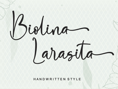 Biolina Larasita - Handwritten Style Font