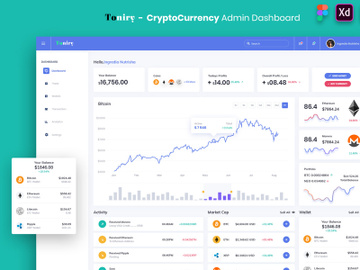 Toniry - CryptoCurrency Admin Dashboard UI Kit preview picture