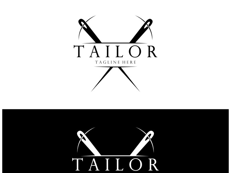 tailor logo icon illustration template combination of buttons for clothes, thread and sewing machine, for clothing product design, convection companies, fashion in vector form