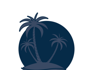 Palm tree summer logo template vector illustration preview picture