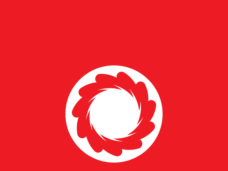 vortex circle red vector illustration icon Logo