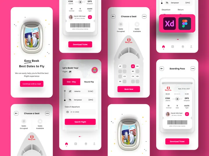 Flight Booking Ticket App Design preview picture
