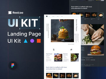 Restoo - Restaurant Landing Page UI Kit preview picture