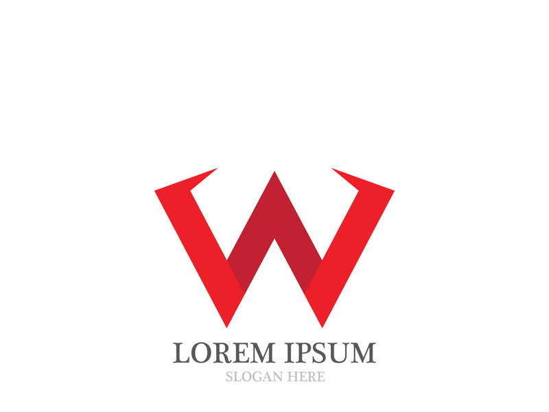 W Letter Logo Template vector illustration design