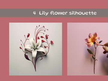 Lily flower silhouette preview picture
