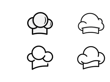 Chef hat logo vector illustration design preview picture