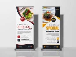 Food Menu Roll Up Banner Template Ver-1 preview picture