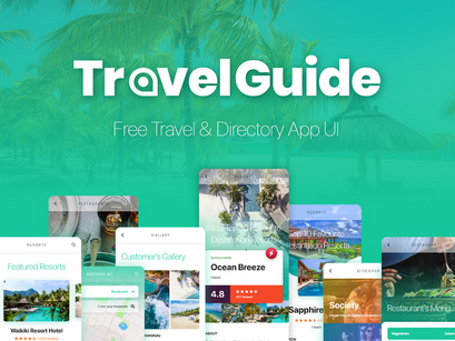 TravelGuide - A Free Travel & Directory App UI