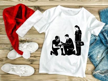 First responders providing medical assistance to an injured person