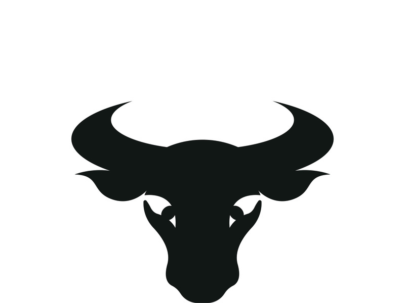 Bull head logo vector icon design illustration