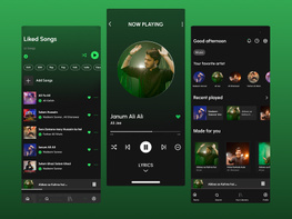 Spotify-Style Music App UI preview picture