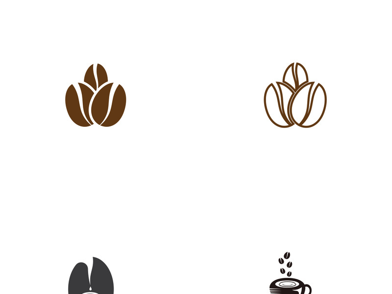 Coffee bean logo design.