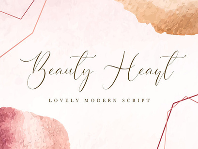 Beauty Heart - Lovely Calligraphy Font