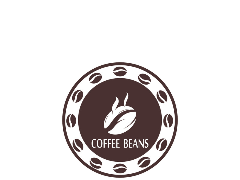 Premium coffee bean logo design.