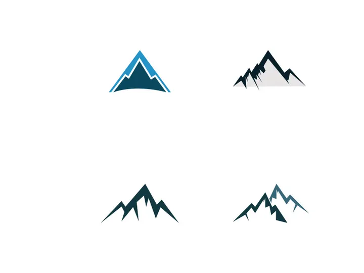 Mountain or mountains silhouette logo.Logos for climbers, photographers, businesses.