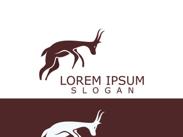 Antelope animal logo icon design animal simple illustration preview picture