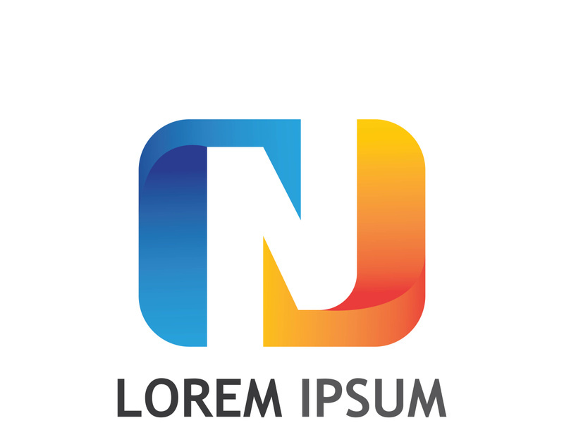 initial letter N logo with modern concept.