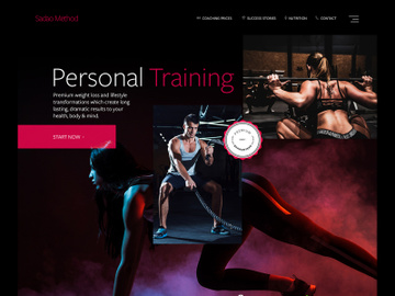Landing Page Personal Training PSD Template preview picture
