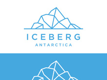 Antarctic iceberg logo design.