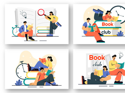 9 Community Book Club Illustration