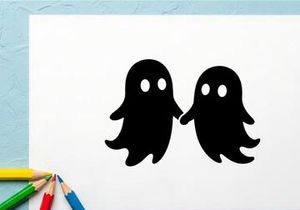 Cute Halloween Ghost Icons for Spooky Decorations and Designs