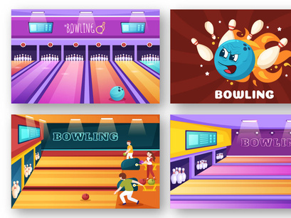 15 Bowling Game Illustration
