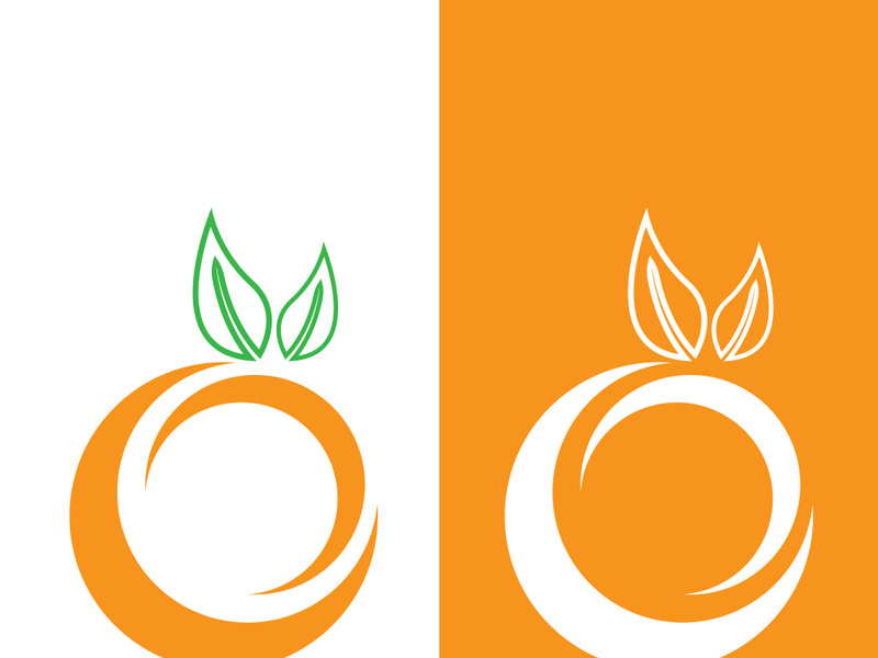 Orange logo design vector icon illustration design