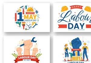 16 Happy Labor Day Vector Illustration