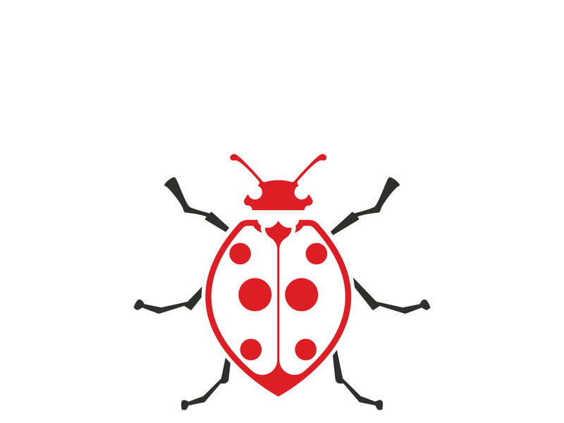 ladybird animal  vector logo symbol icon