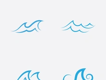 Water wave Logo design vector Template