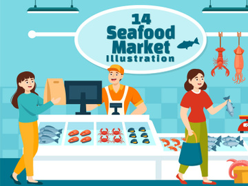 14 Seafood Market Illustration preview picture