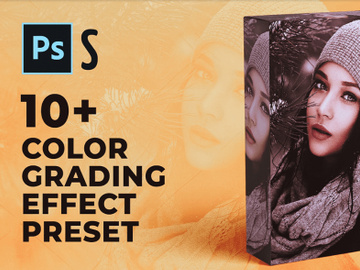 Moody Dark Blue - Color Grading Effect in Photoshop preview picture