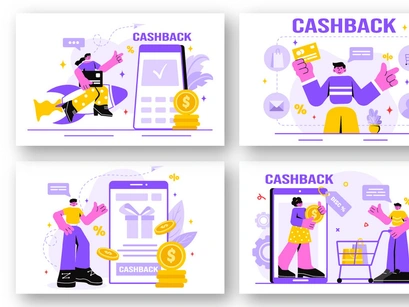 18 Cashback Vector Illustration