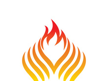 Fire logo design illustration and fire symbol icon vector