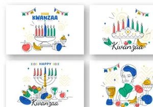 6 Kwanzaa Day Vector Illustration