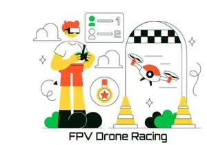 10 FPV Drone Racing Illustration