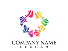 Sound waves vector illustration design template