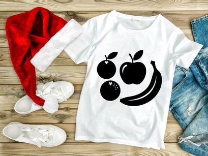 Fresh Healthy Fruit Icons Apple Orange Banana Food Vector